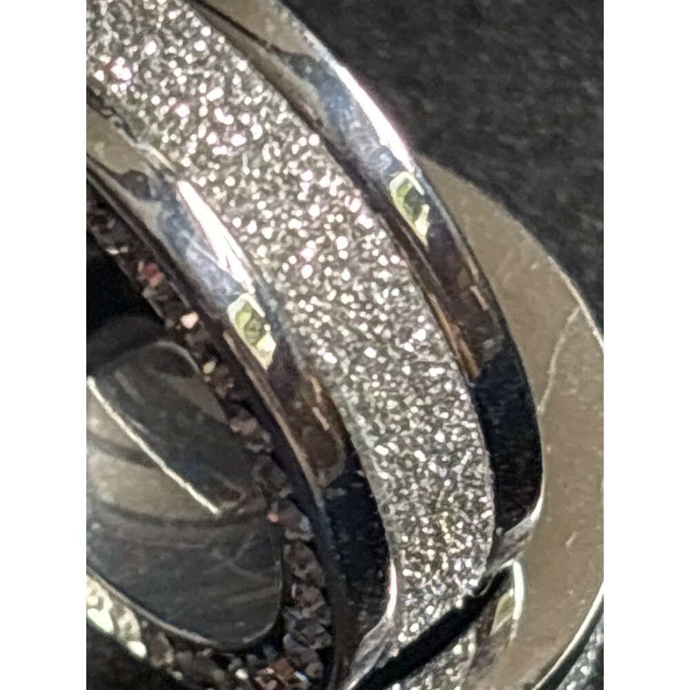 Stainless Steel Sparkling Hoop‎ Earrings With Rhinestone Accents